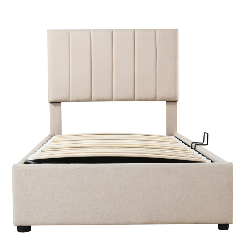 Upholstered Platform Bed With A Hydraulic Storage System by HouseOfZazla