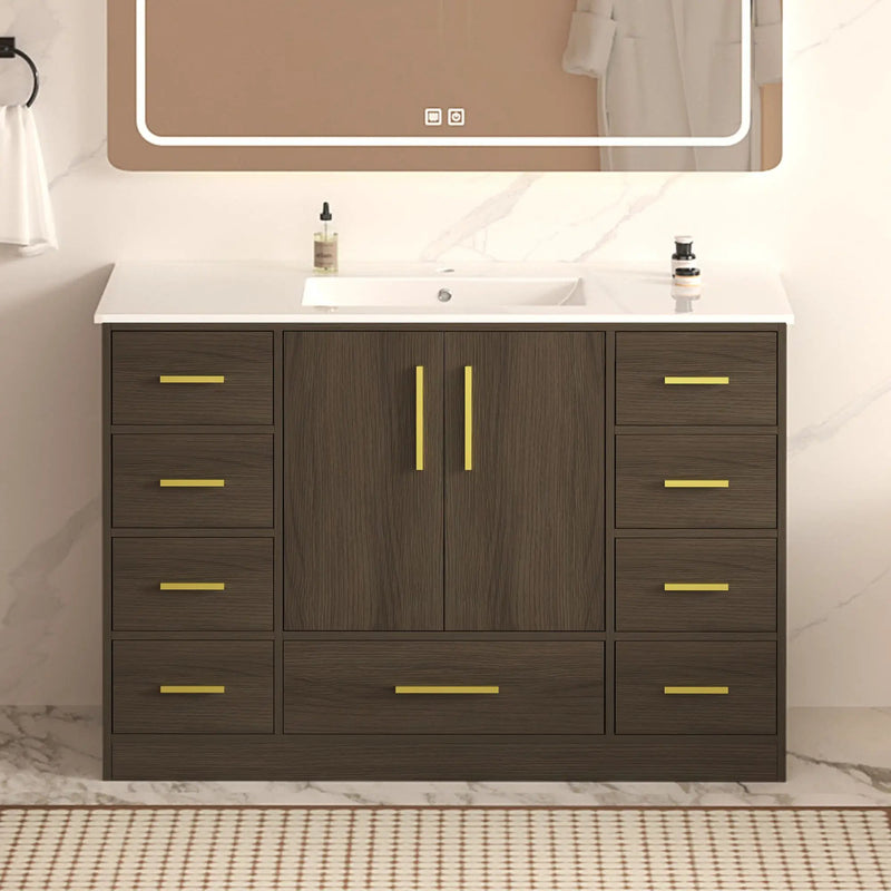 Bathroom Vanity With Abundant Storage 2 Soft Close Doors And 9 Drawers by Unique Piece Furniture