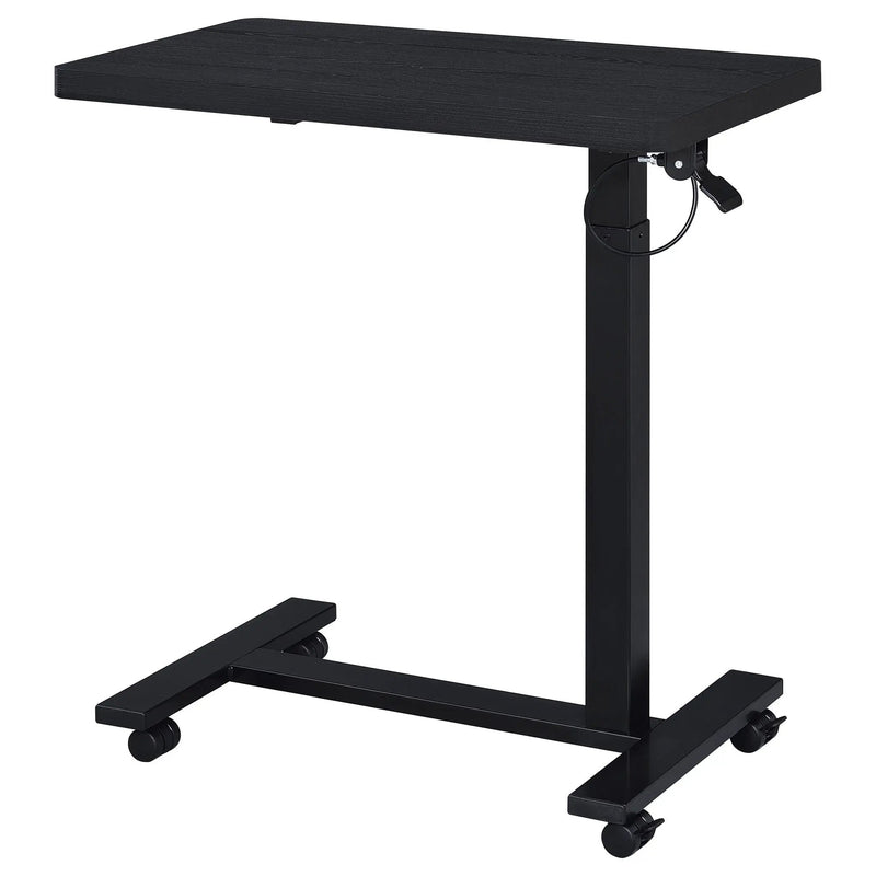 Westpark Pneumatic Adjustable C-Shape Side Table with Casters Black by Unique Piece Furniture