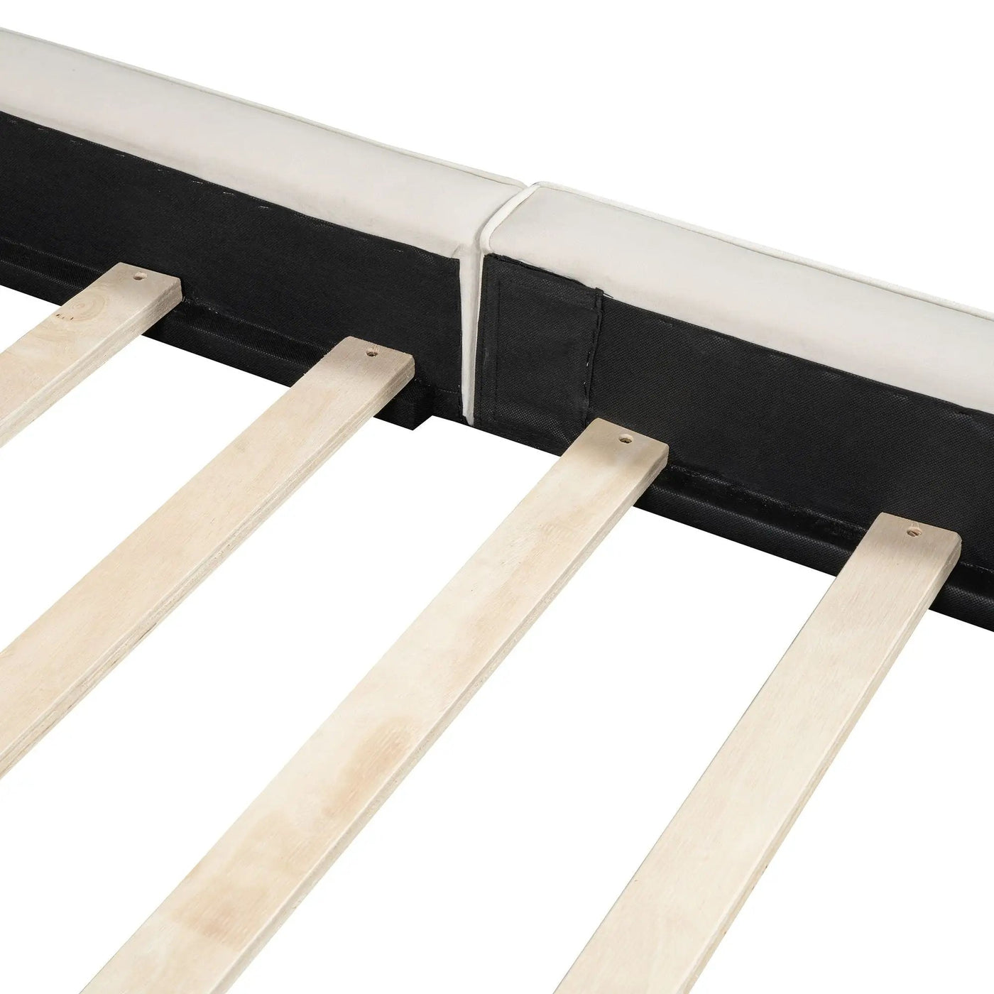 Upholstered Platform Bed, Grounded Bed With Solid Frame by HouseOfZazla