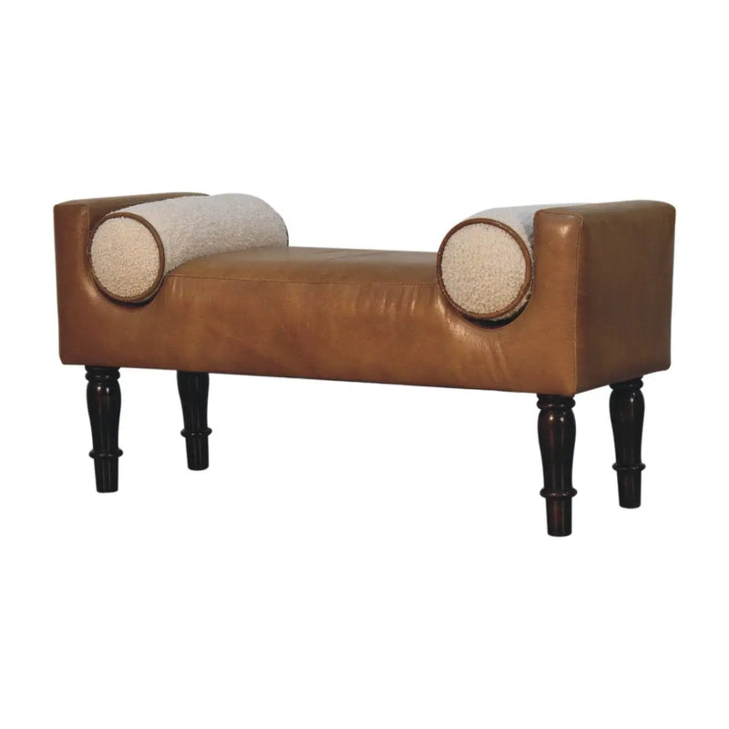 Solid Wood Chester Buffalo Bench, Upholstered by HouseOfZazla
