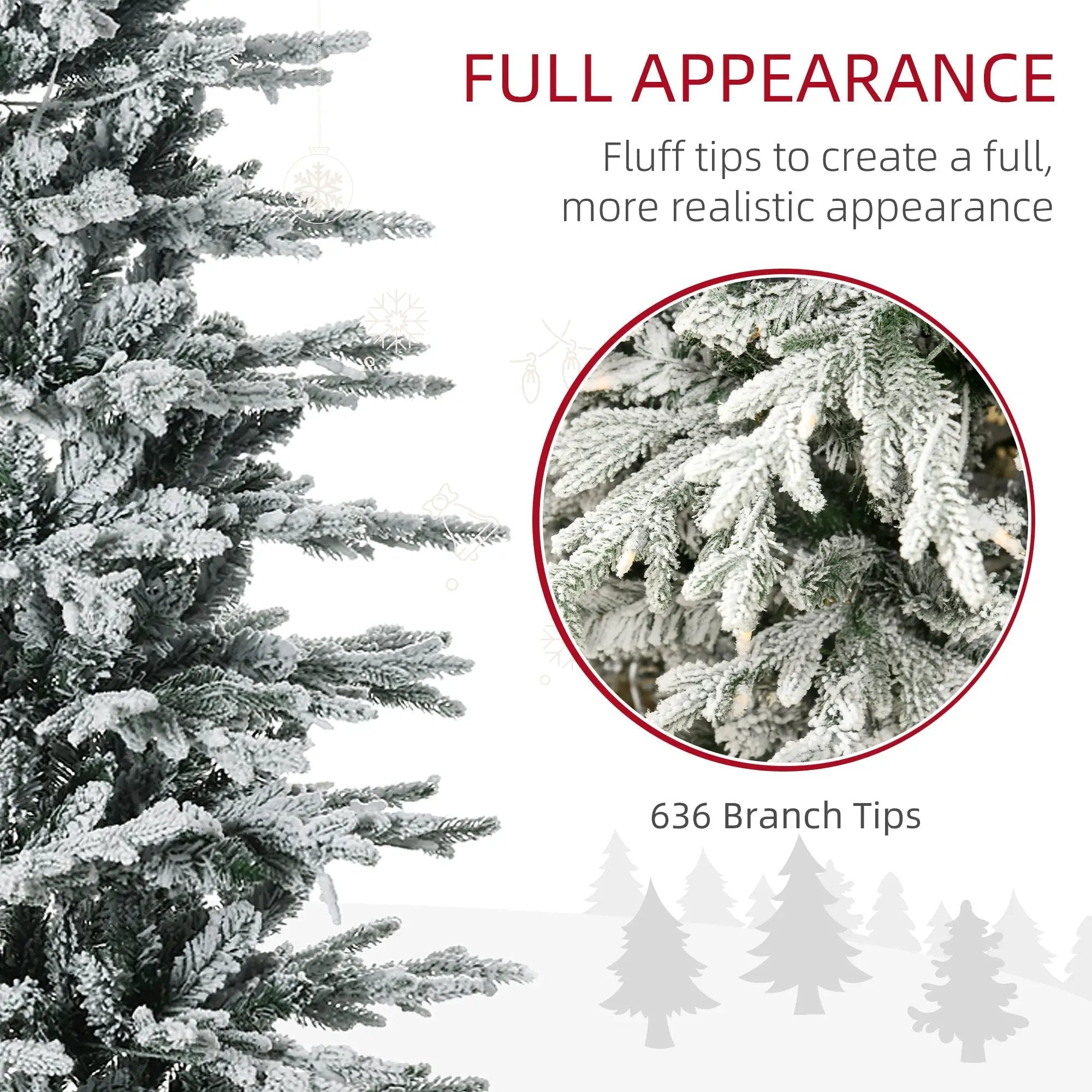HOMCOM 6ft Tall Prelit Artificial Christmas Tree by HouseOfZazla