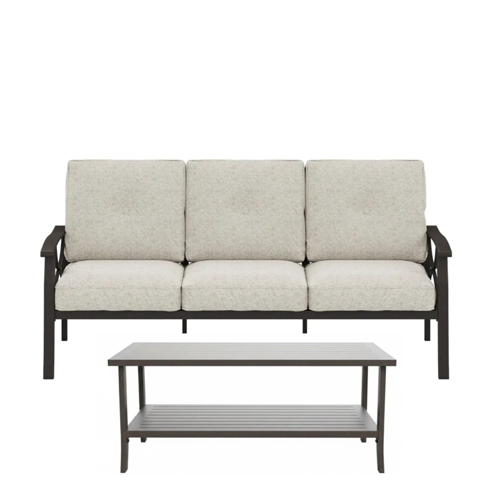 Patio Furniture Set with Coffee Table and Cushions for Backyard by HouseOfZazla