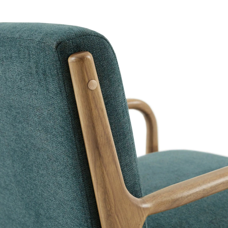 Mid-Century Style Lounge Chair With Upholstered Seat by HouseOfZazla