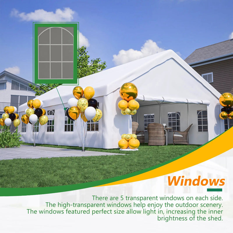 20x32 FT Party Tent with 3 Storage Bags & Removable Sidewalls by HouseOfZazla