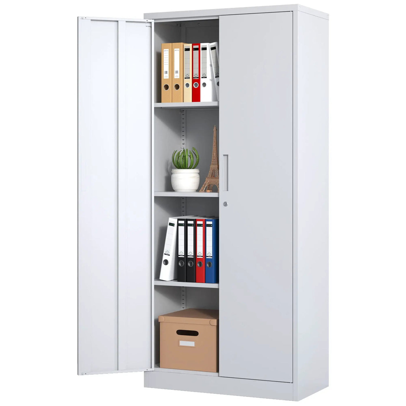 Heavy Metal Garage Storage Cabinet With Locking Doors, Steel, Adjustable Shelves by HouseOfZazla