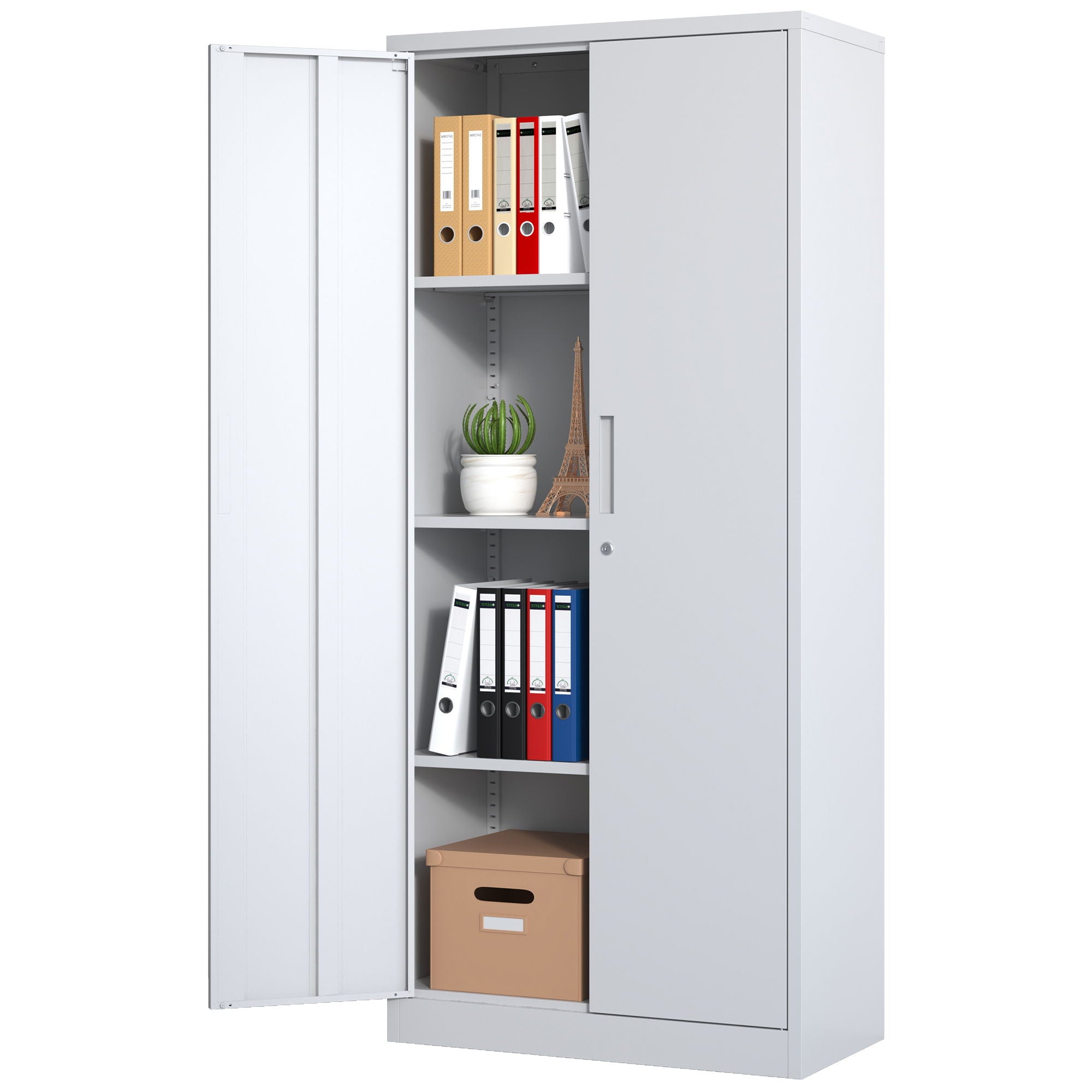 Heavy Metal Garage Storage Cabinet With Locking Doors, Steel, Adjustable Shelves by HouseOfZazla