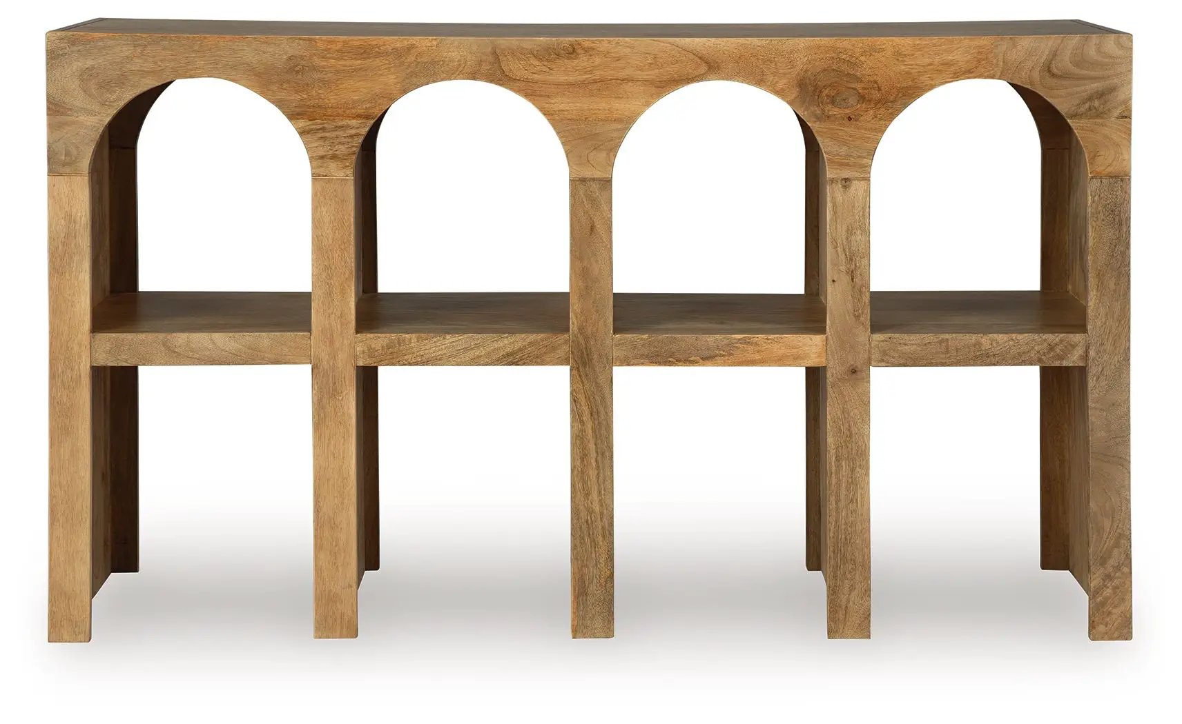 Luzmanacy - Console Sofa Table - Natural Brown by Unique Piece Furniture