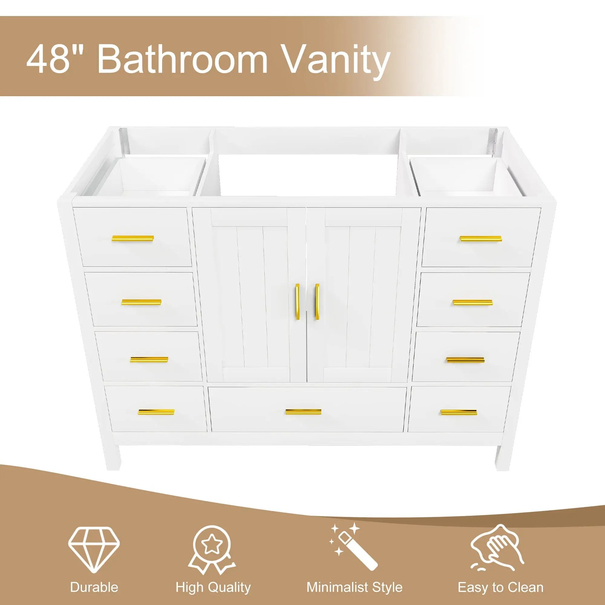 48" Bathroom Vanity Base Cabinet by HouseOfZazla