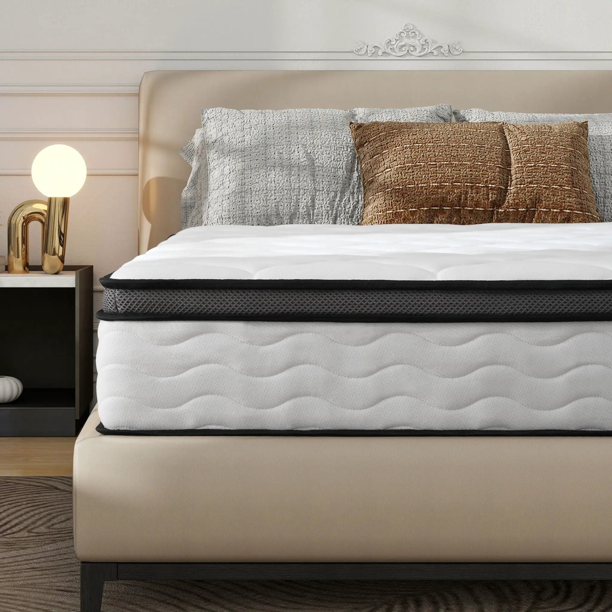 10" Hybrid Medium Firm Mattress With Memory Foam & Pocket Coils by Unique Piece Furniture