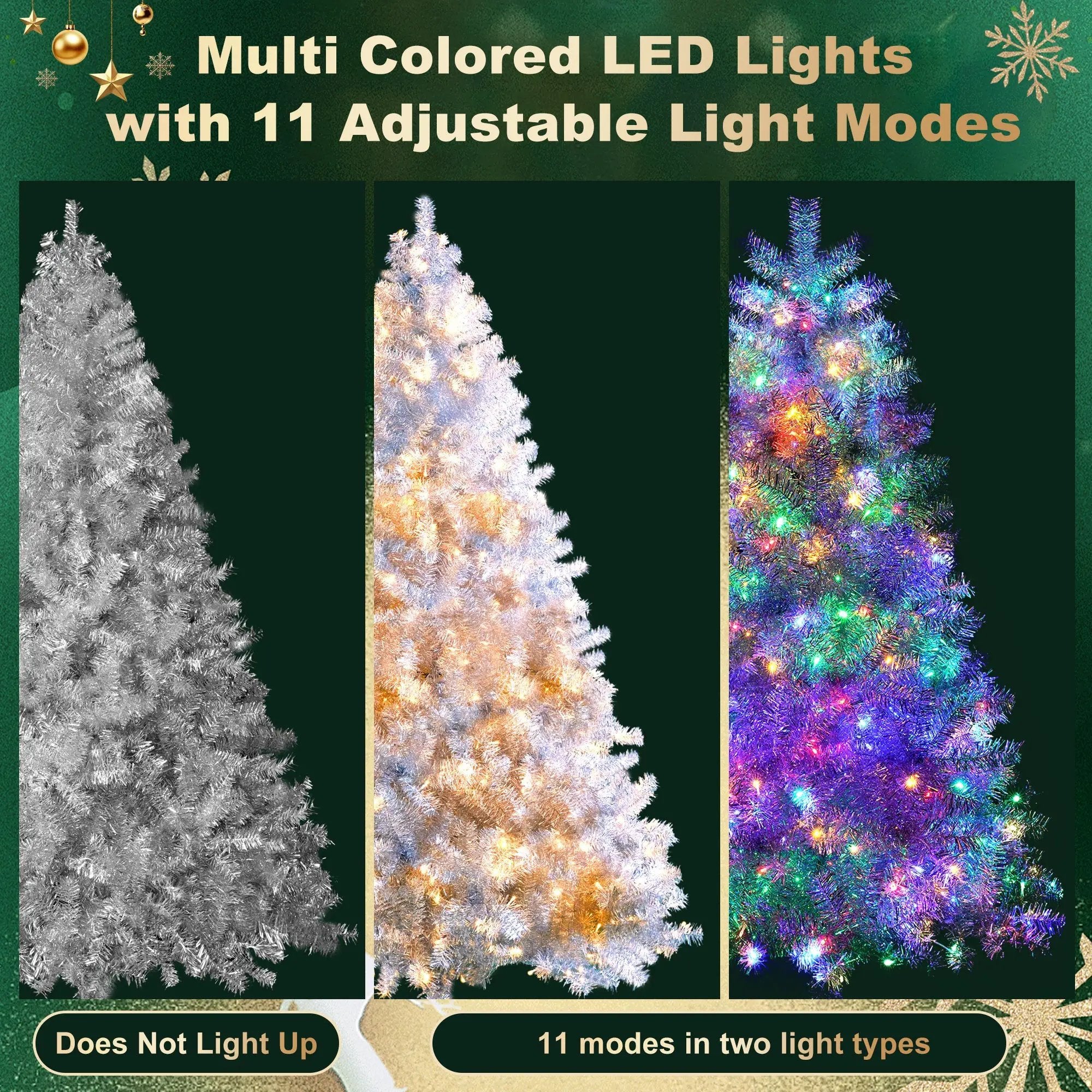 6FT Sliver Pre-Lit Artificial Christmas Tree by HouseOfZazla