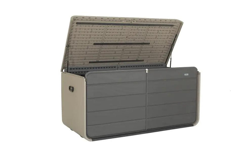200 Gallon Plastic Deck Box with Lock and Waterproof Lid by HouseOfZazla