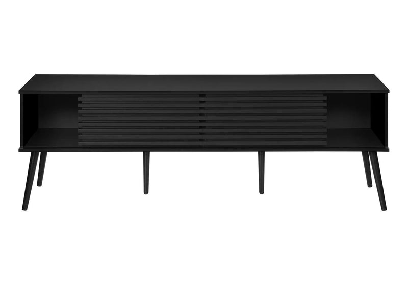Contemporary 72-Inch Black TV Stand with Storage by HouseOfZazla
