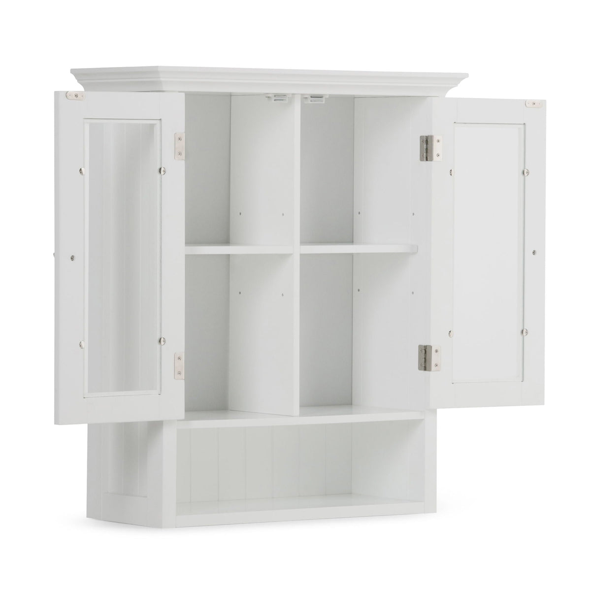 Double Door Wall Cabinet with Adjustable Shelves - Pure White, photo 9 of 9