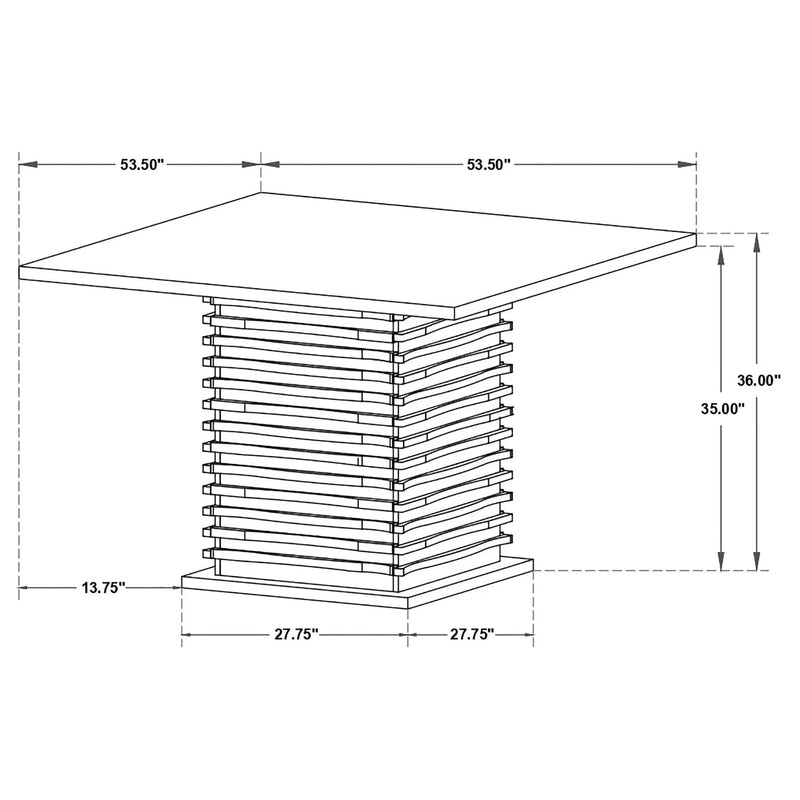 Stanton Square 54-inch Counter Height Dining Table Black by Unique Piece Furniture