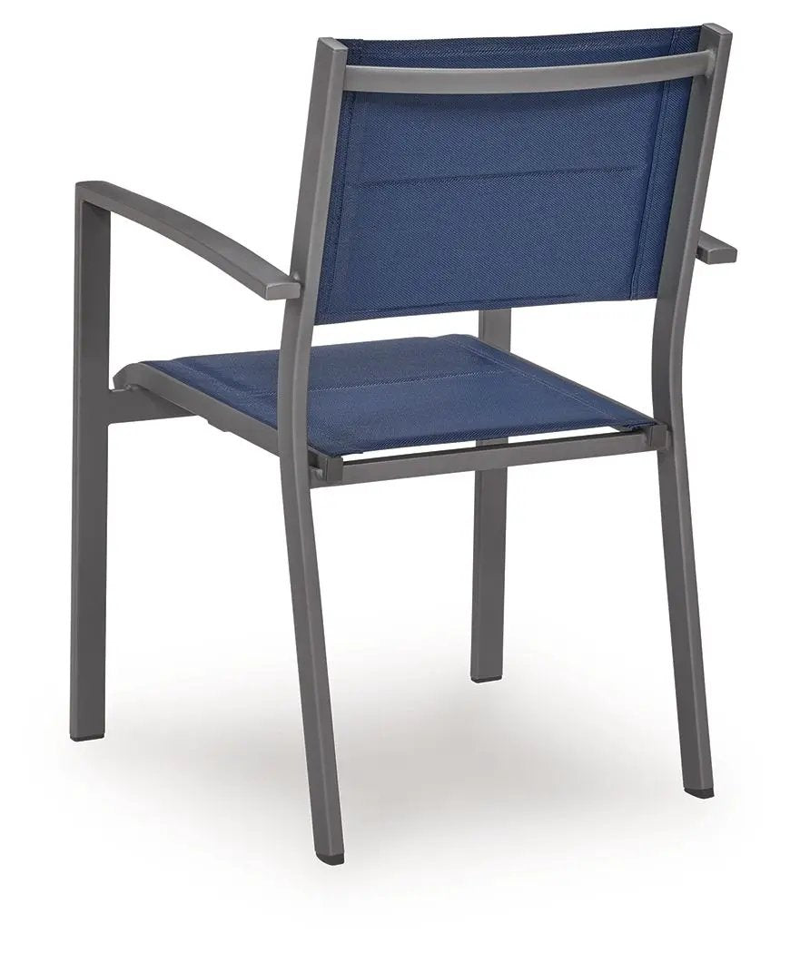 Rocky Creek - Sling Arm Chair (Set of 4) - Blue / Gray by Unique Piece Furniture