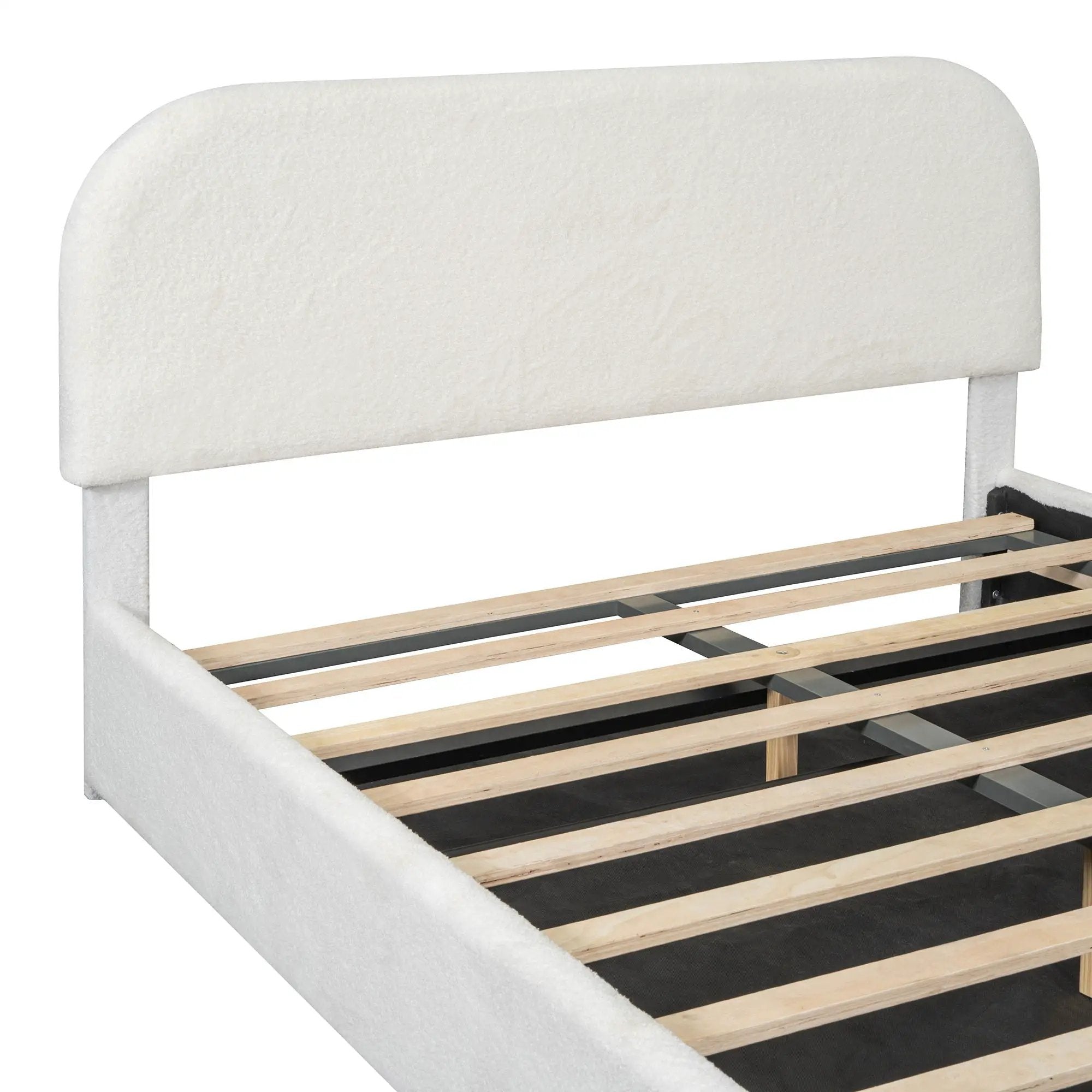 Upholstered Platform Bed With Hydraulic Storage System by HouseOfZazla