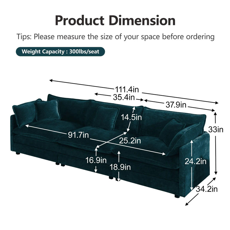 Modern 3 Piece Sofa Couch Set by HouseOfZazla