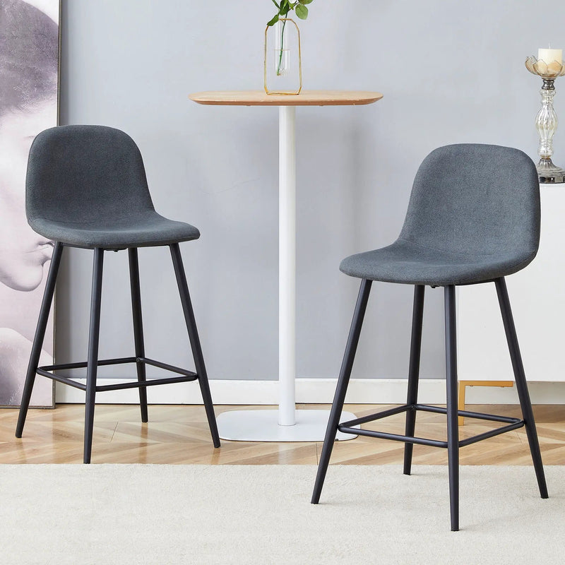 Modern Bar Chair Rounded Backrest (Set of 2) by Unique Piece Furniture