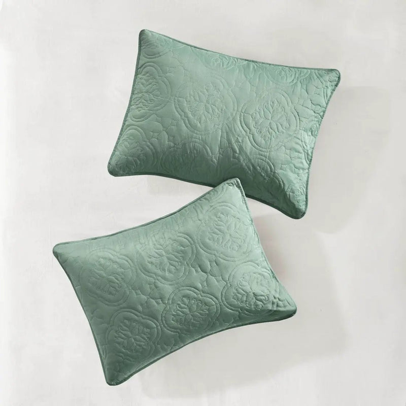 3 Piece Reversible Bedspread Set Seafoam Full/Queen by HouseOfZazla