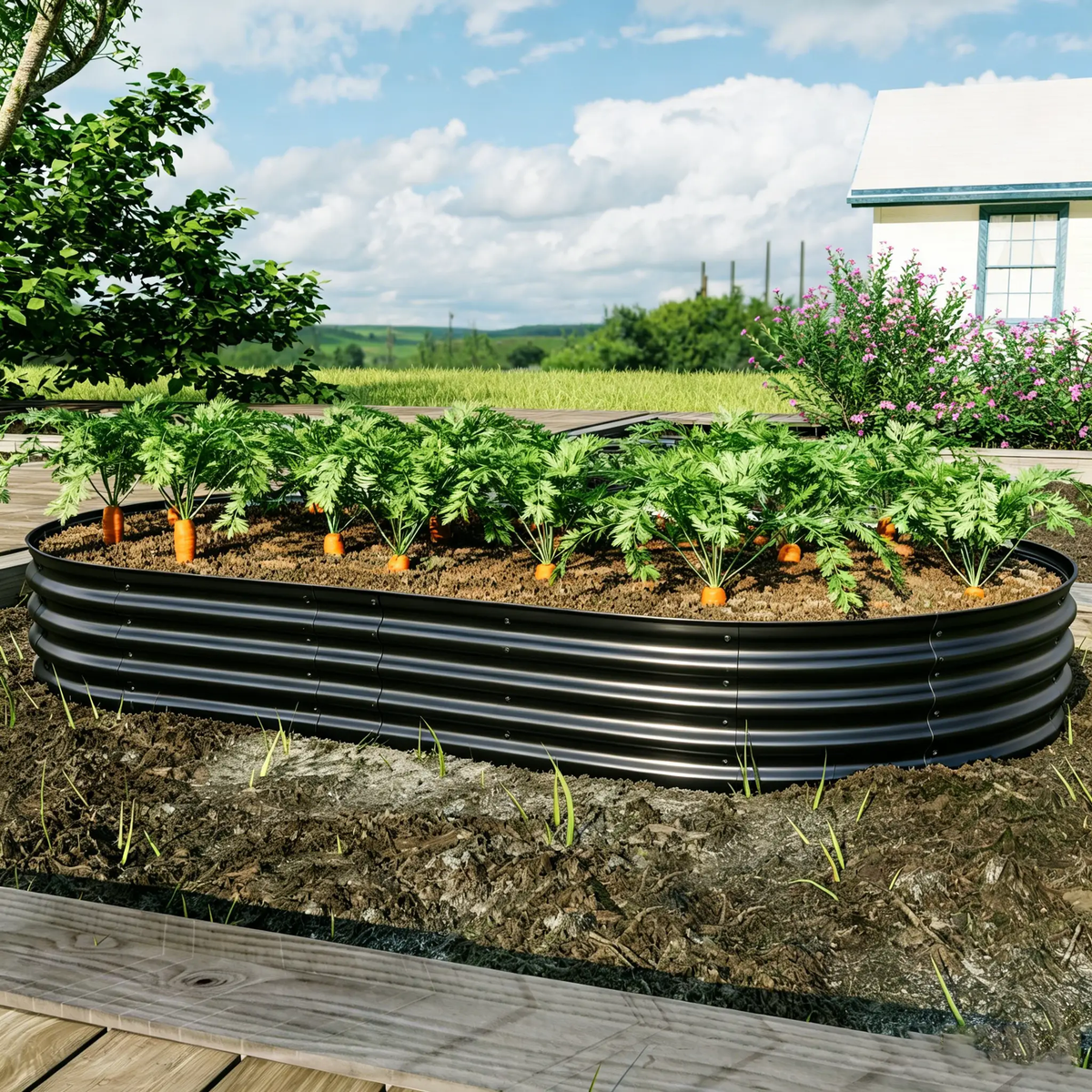 Galvanized Raised Garden Bed 8x4x1ft by HouseOfZazla