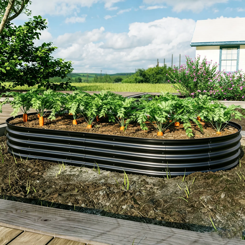 Galvanized Raised Garden Bed 8x4x1ft by HouseOfZazla