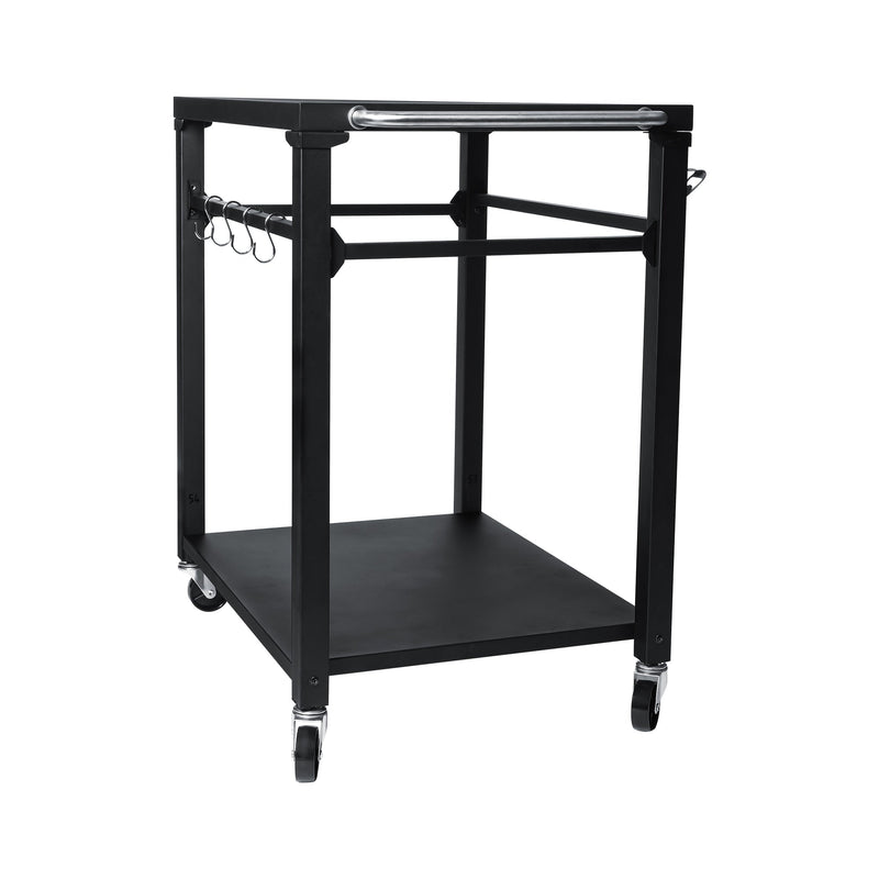 2-Tier Outdoor Grill Cart with Stainless Steel Top - Black, photo 9 of 10