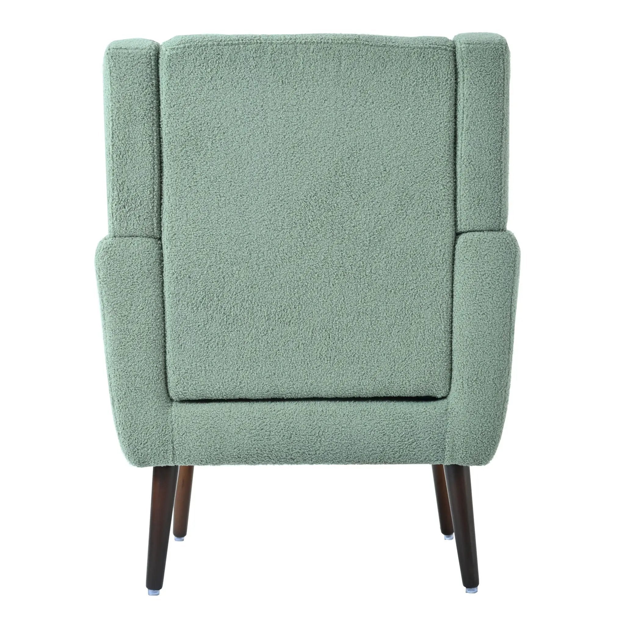 Modern Accent Chair, Teddy Fabric Living Room Chairs Comfy Reading Chair, Mid Century Accent Chair, Lounge Arm Chairs Armchair For Living Room Bedroom - Light Green by HouseOfZazla