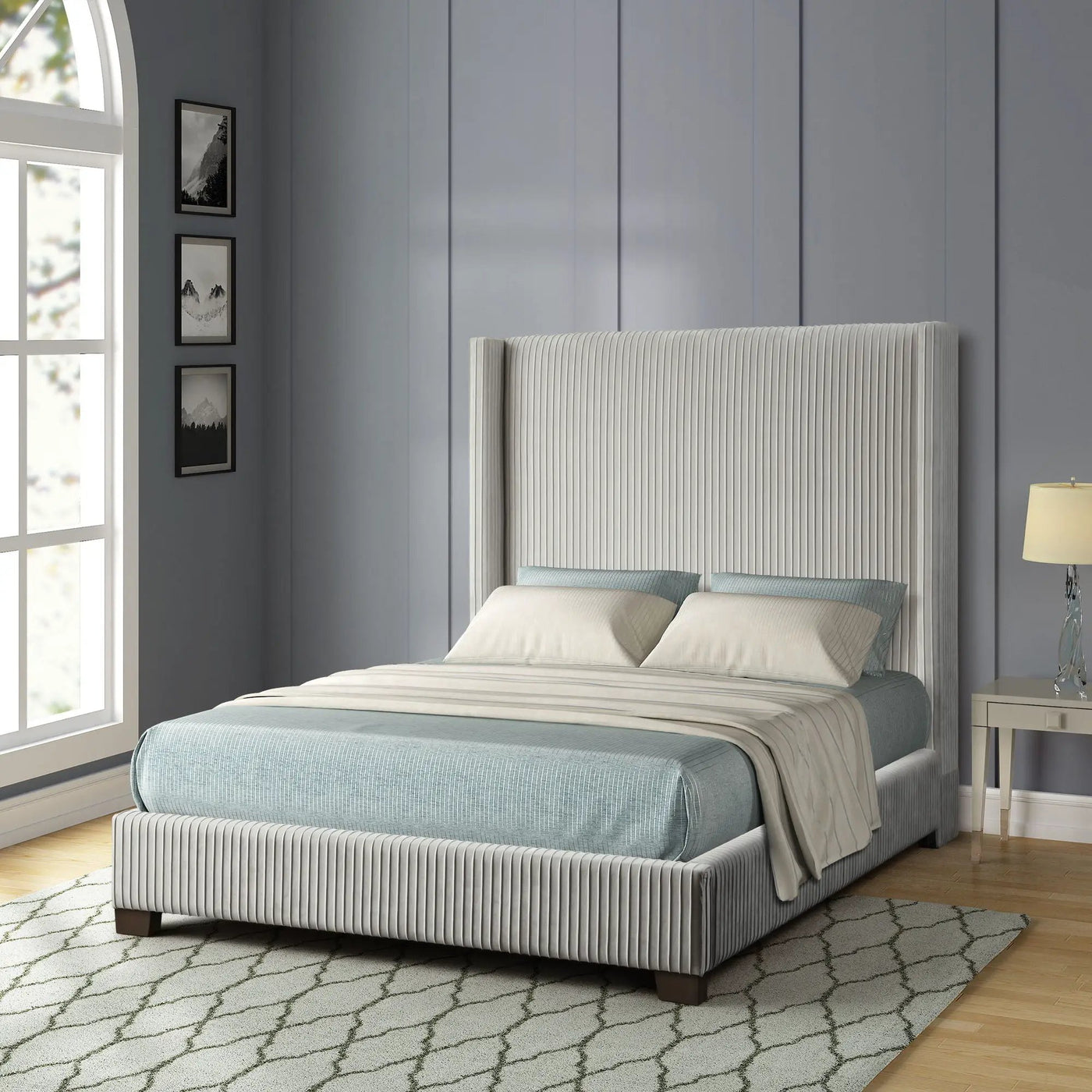 Upholstered Bed, Space-Saving Design by HouseOfZazla