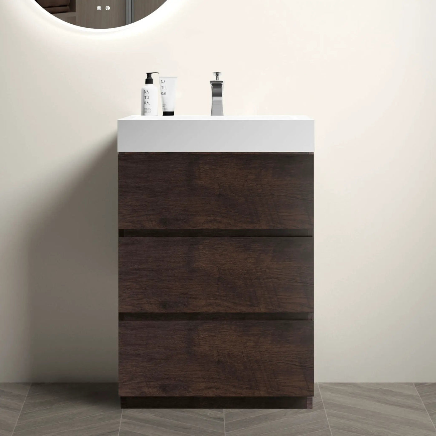 Alice - Bathroom Vanity With Large Storage Freestanding Bathroom Vanity, Sink For Modern Bathroom, One-Piece Sink Basin Without Drain And Faucet by HouseOfZazla