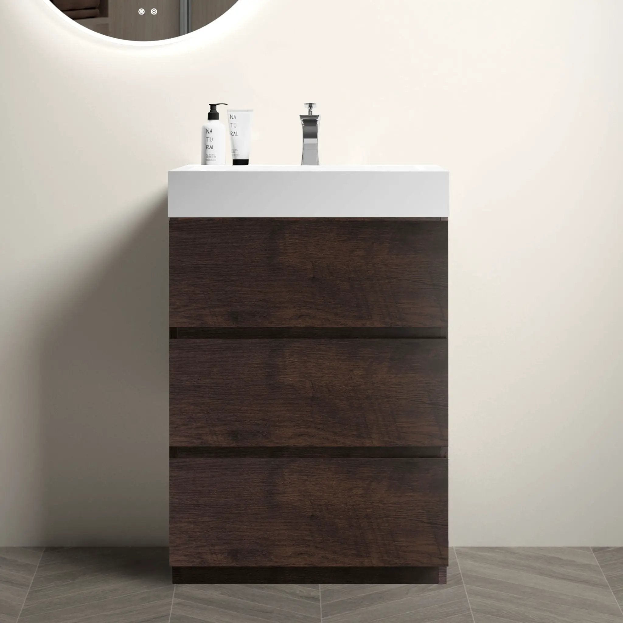 Alice - Bathroom Vanity With Large Storage Freestanding Bathroom Vanity, Sink For Modern Bathroom, One-Piece Sink Basin Without Drain And Faucet by Unique Piece Furniture
