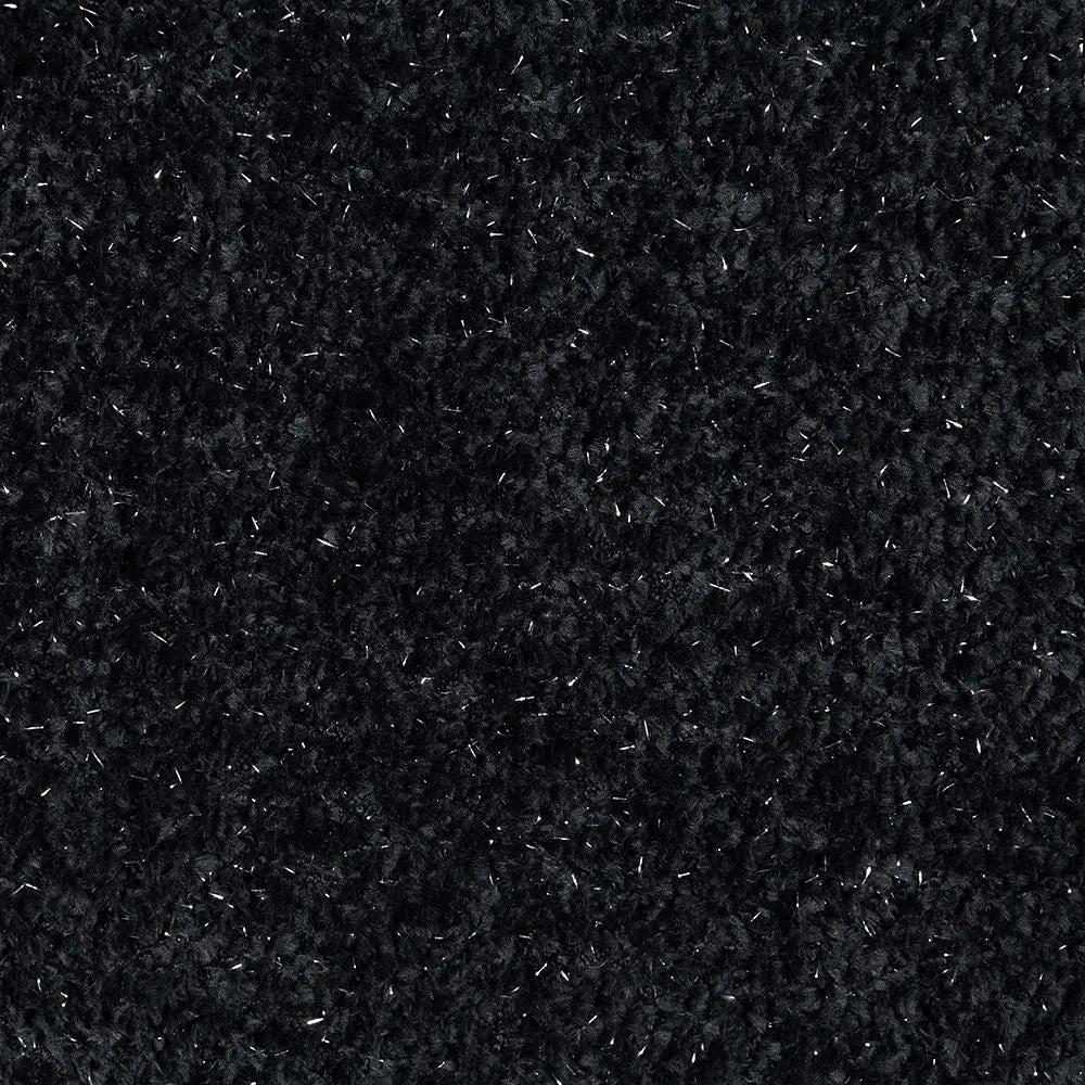Lucifer - Sectional Sofa With 3 Pillows - Black Shimmer Chenille by Unique Piece Furniture