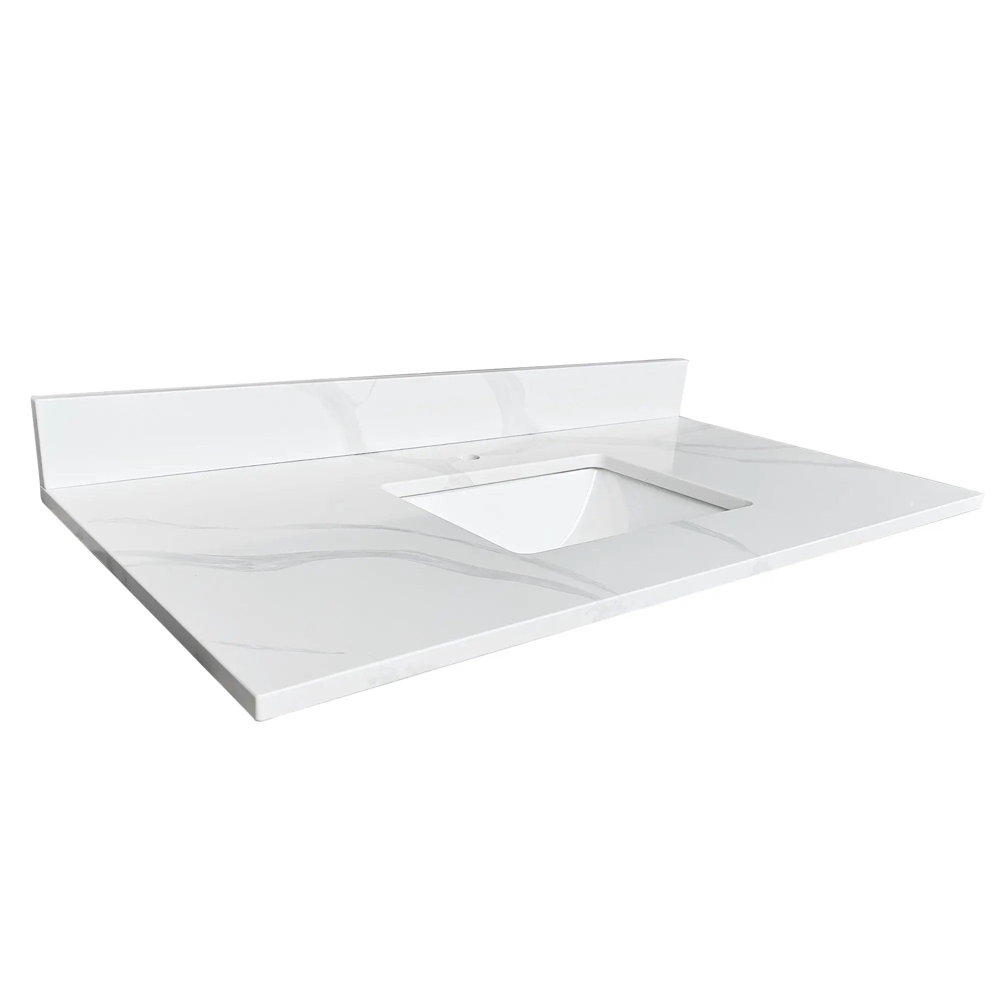 43-inch Quartz Bathroom Vanity Top with Undermount Single Bowl Sink by HouseOfZazla