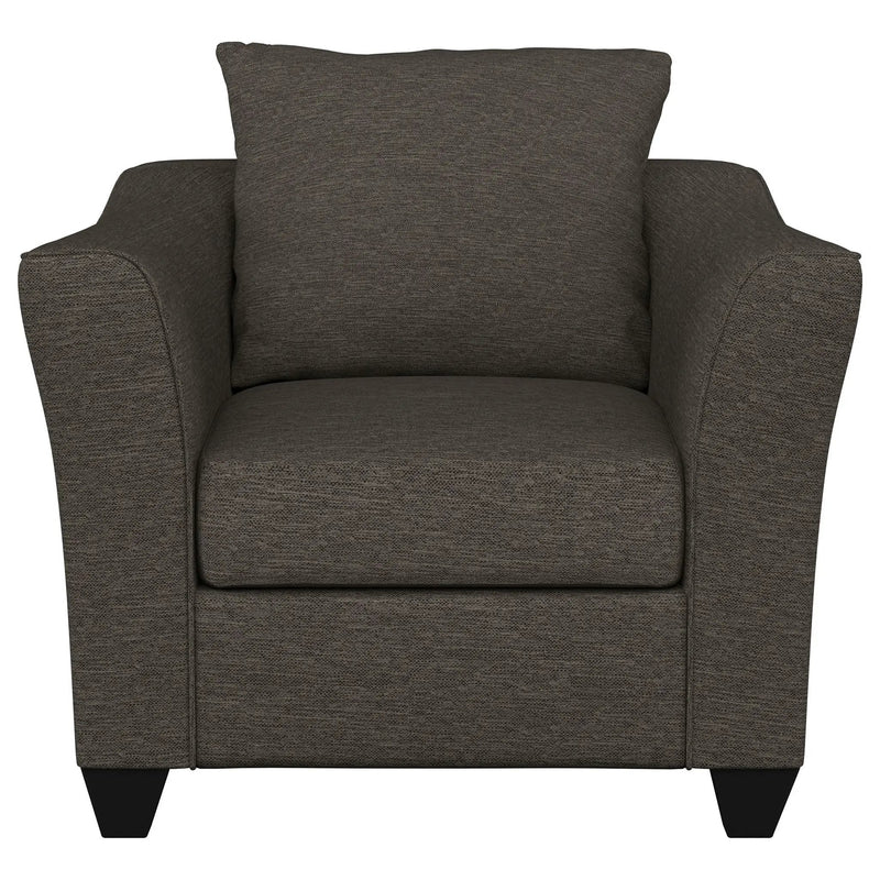 Salizar Upholstered Flared Arm Accent Chair Charcoal Grey by Unique Piece Furniture