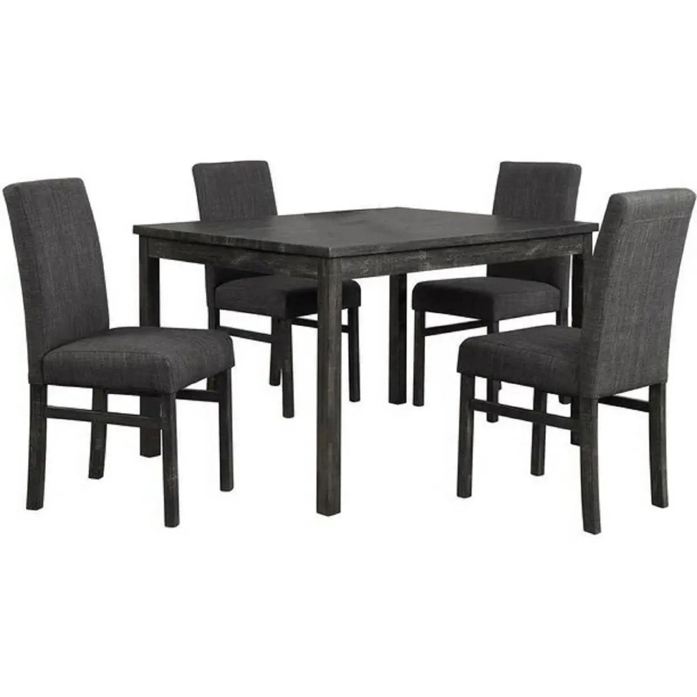 5 Piece Transitional Dining Set With Table And Upholstered Chairs by HouseOfZazla