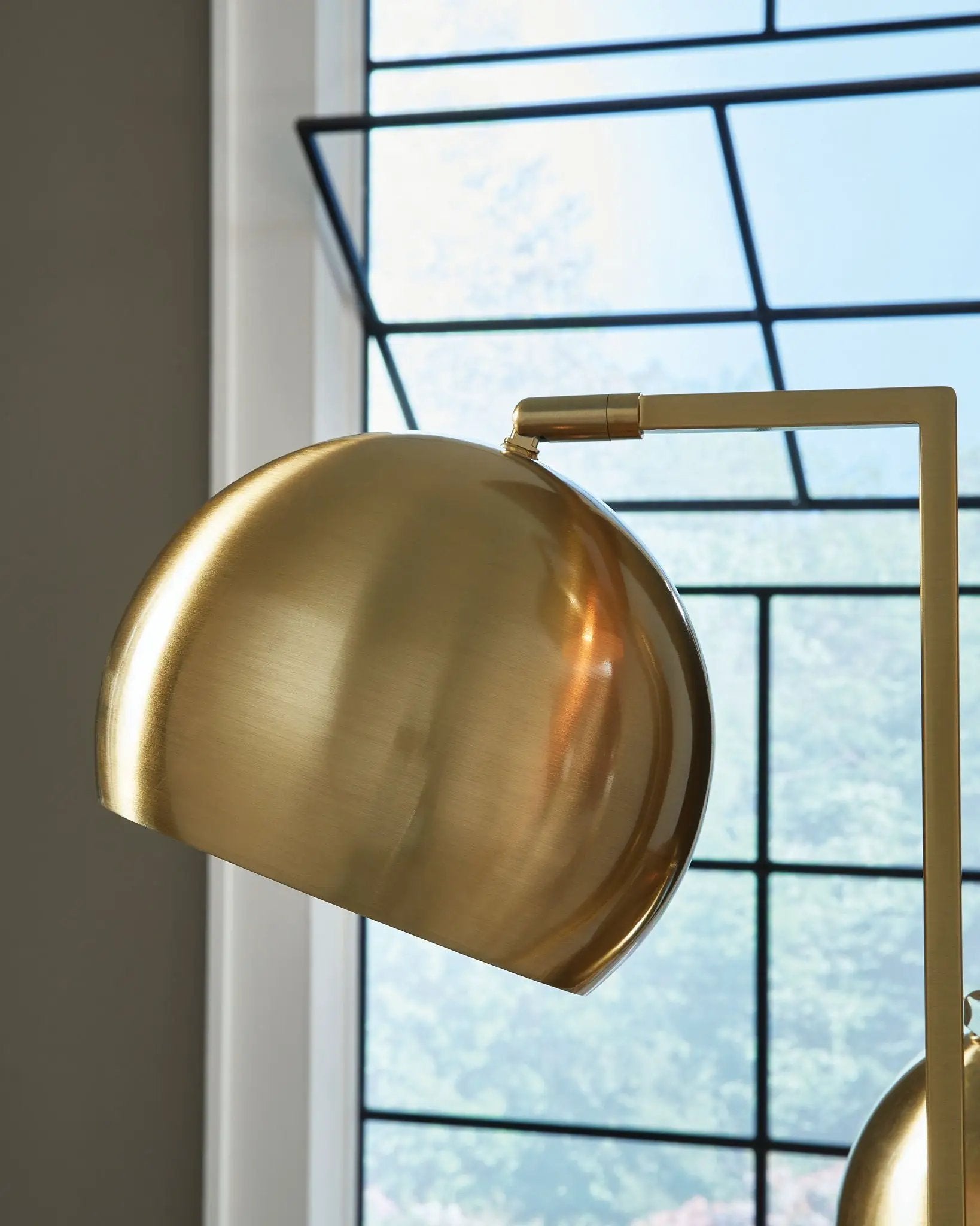 Sorcha - Metal Floor Lamp - Gold Finish / Black by Unique Piece Furniture