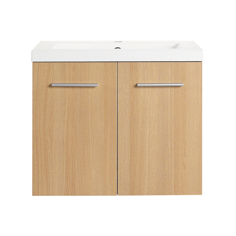 Floating Bathroom Vanity With Sink, Wall Mounted Double Door Storage by HouseOfZazla