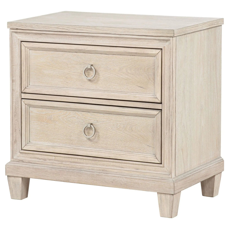 Pembroke 2-drawer Nightstand Bedside Table Washed Oak by Unique Piece Furniture