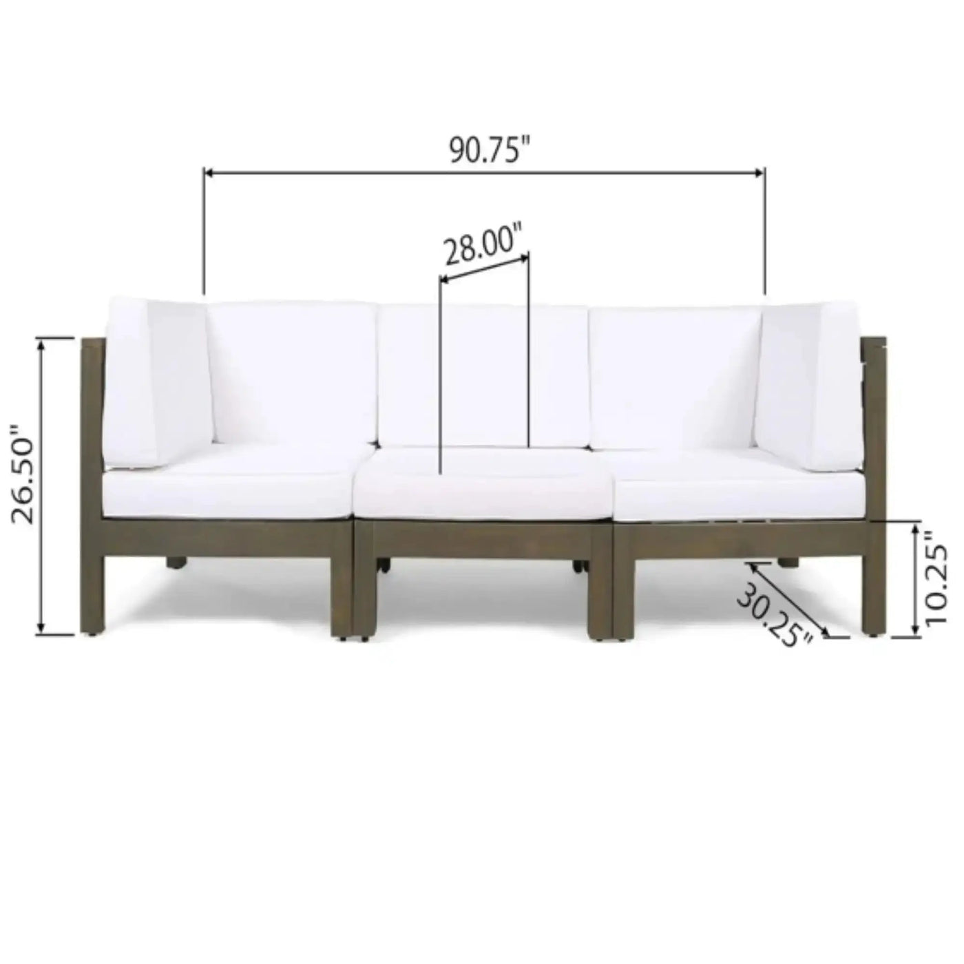 Oana 3 Piece Sofa Set With Water Resistant Cushions by HouseOfZazla