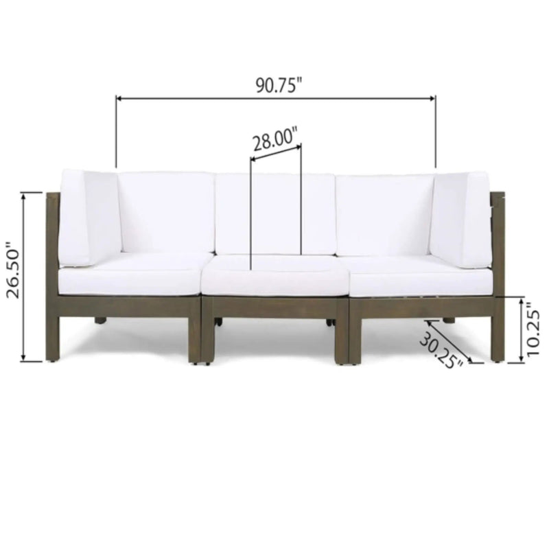 Oana - 3 Piece Sofa Set With Water Resistant Cushions by HouseOfZazla