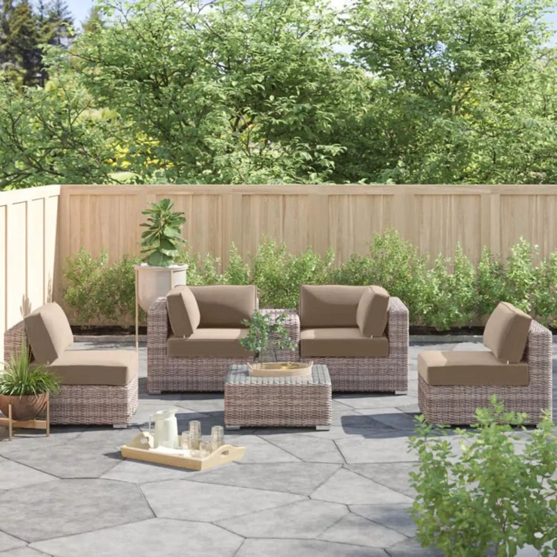 Outdoor Wicker Seating Group With Cushions by Unique Piece Furniture