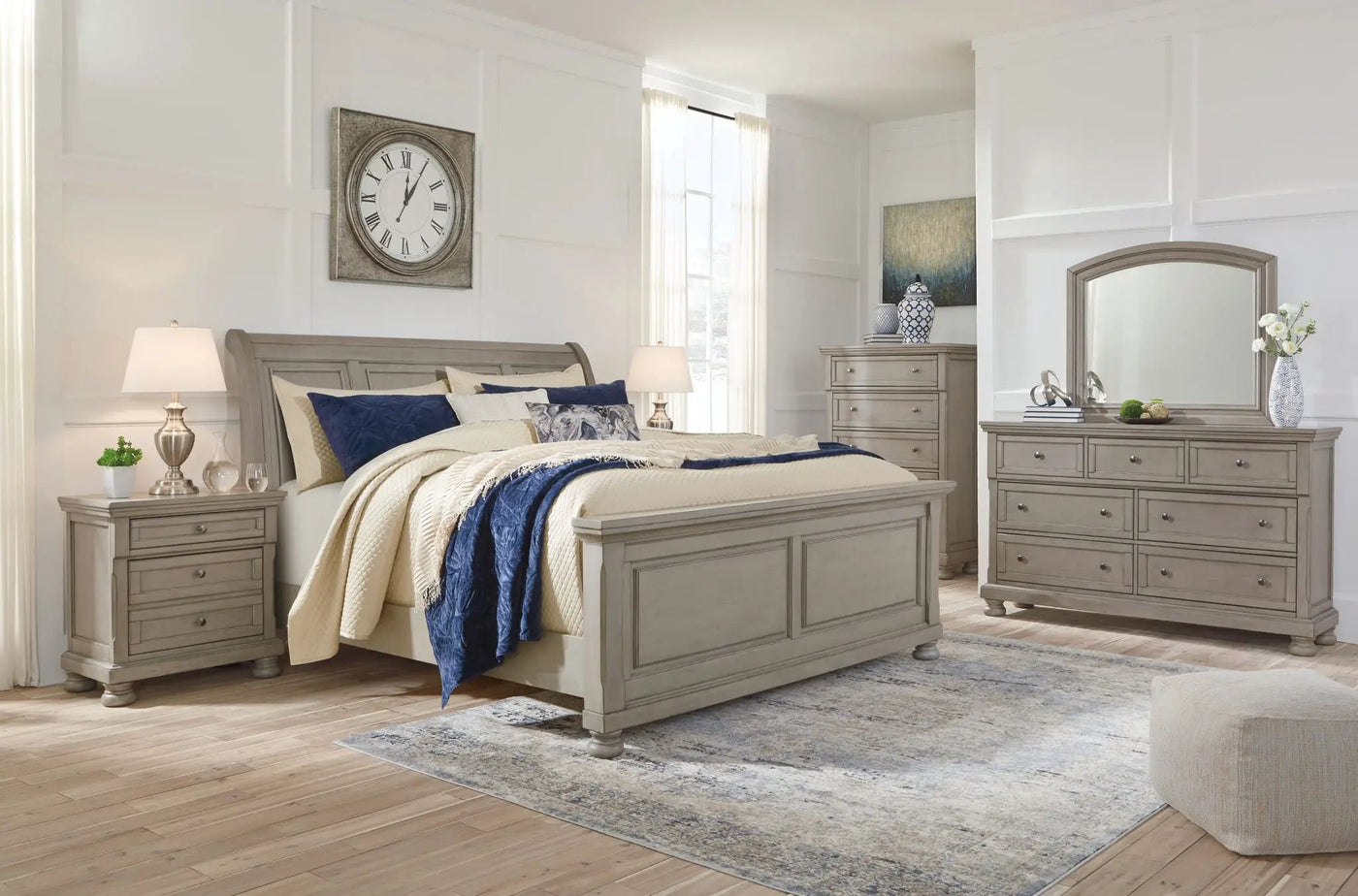 Lettner - Sleigh Bed Set by Unique Piece Furniture