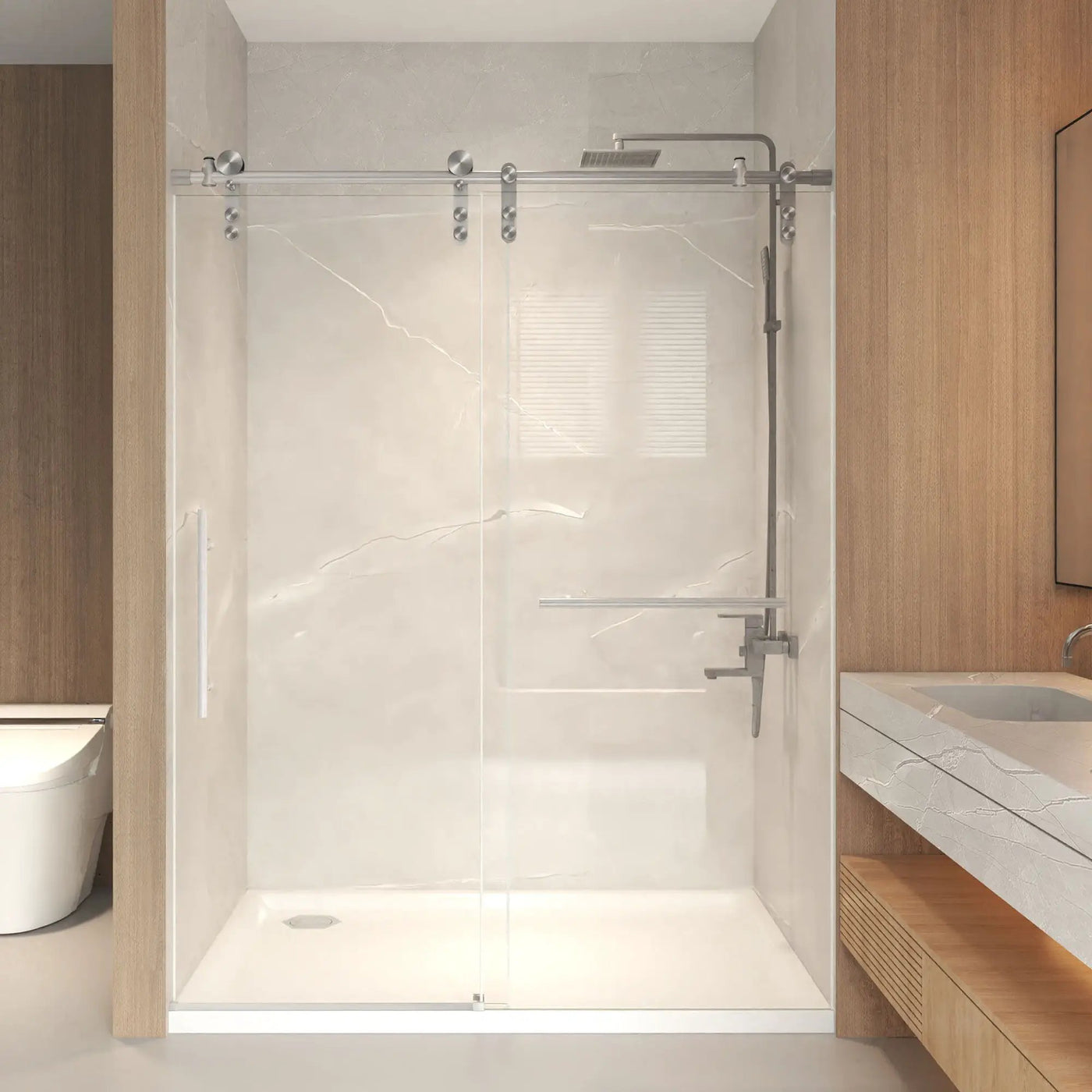 Frameless Sliding Bathtub Door With Frame by HouseOfZazla