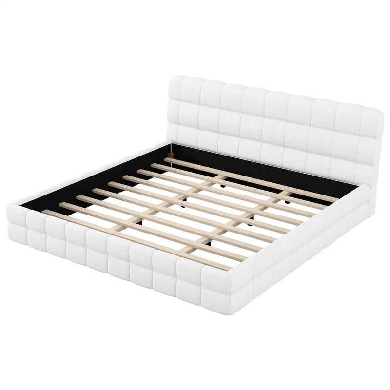 Upholstered Platform Bed With Headboard