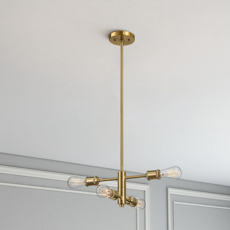 Trellis - 4 Lights Modern Gold Chandelier, photo 9 of 9