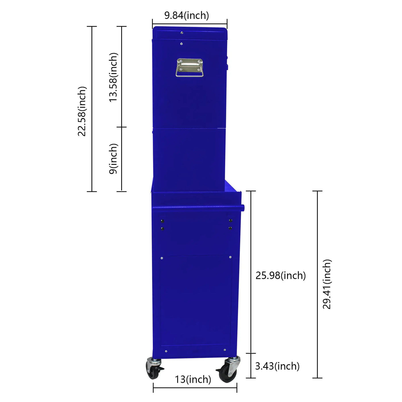 6 Drawer Lockable Tool Cabinet On Wheels With Detachable Toolbox by HouseOfZazla