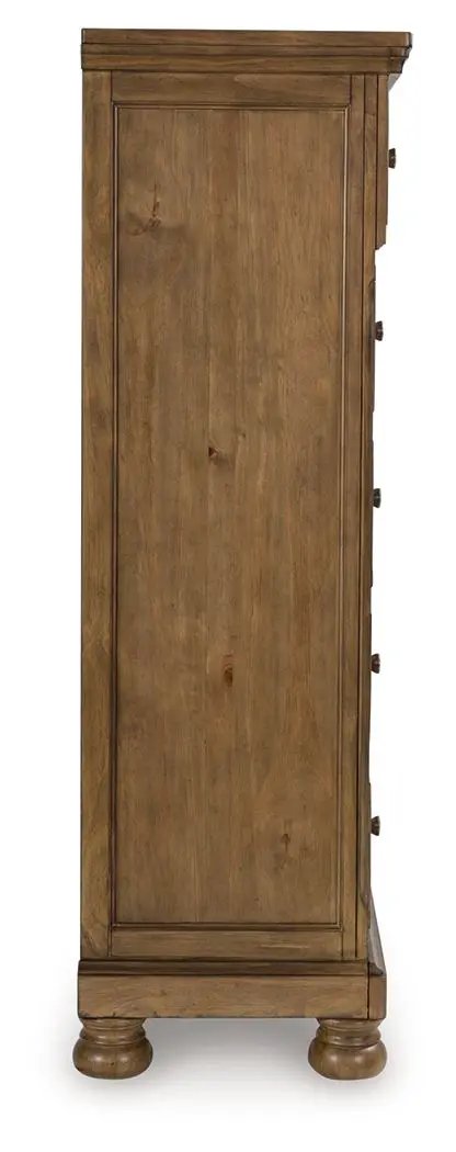 Feddinger - Five Drawer Chest - Medium Brown by Unique Piece Furniture