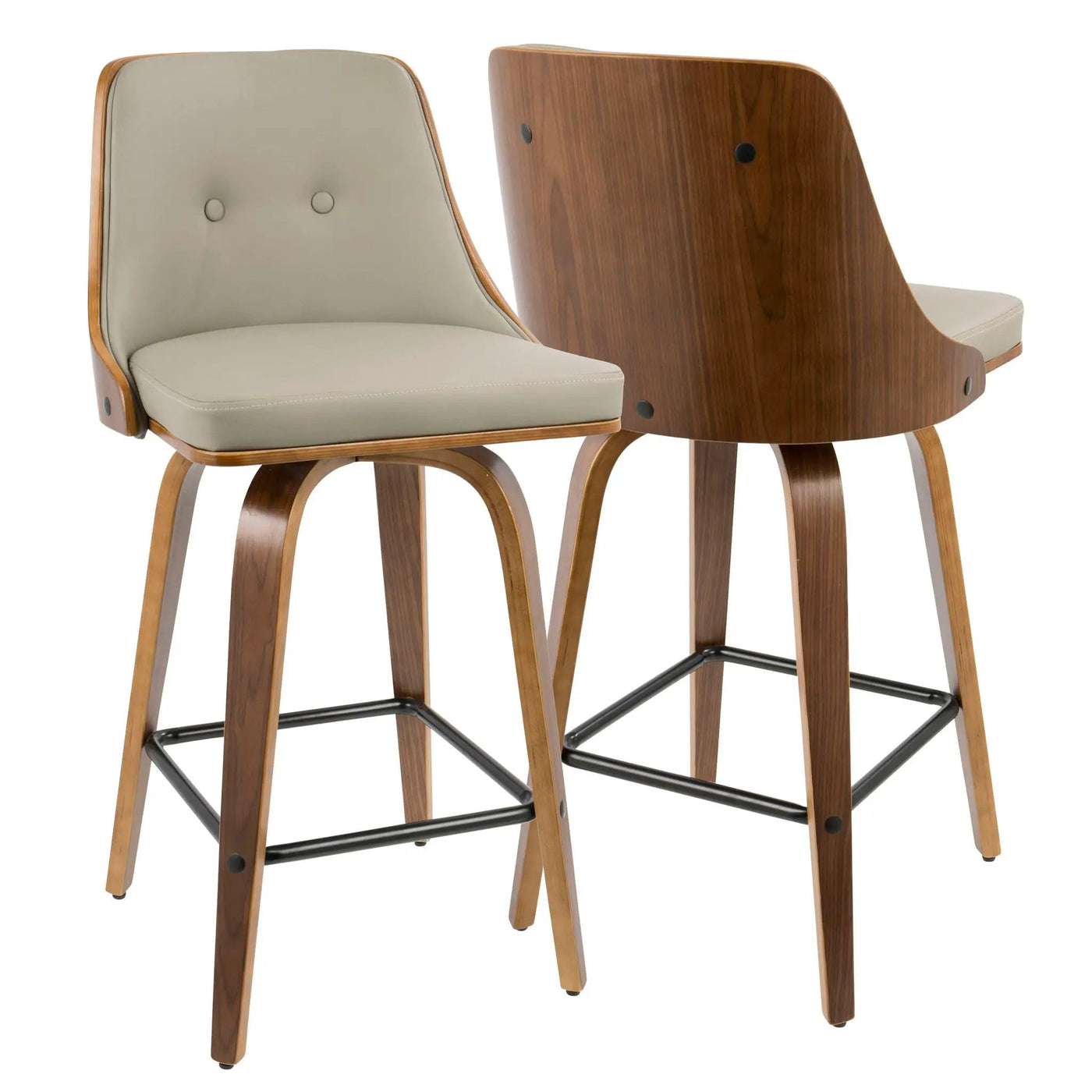 Gianna - Mid Century Modern Counter Stool (Set of 2) by HouseOfZazla
