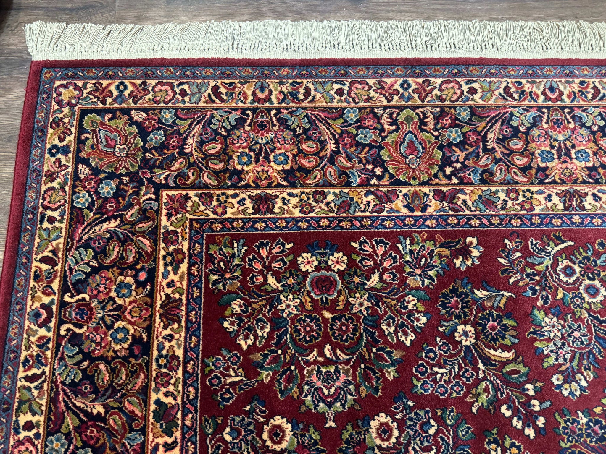 10x14 Karastan Rug Red Sarouk #785, Wool Original 700 Series by Jewel Rugs