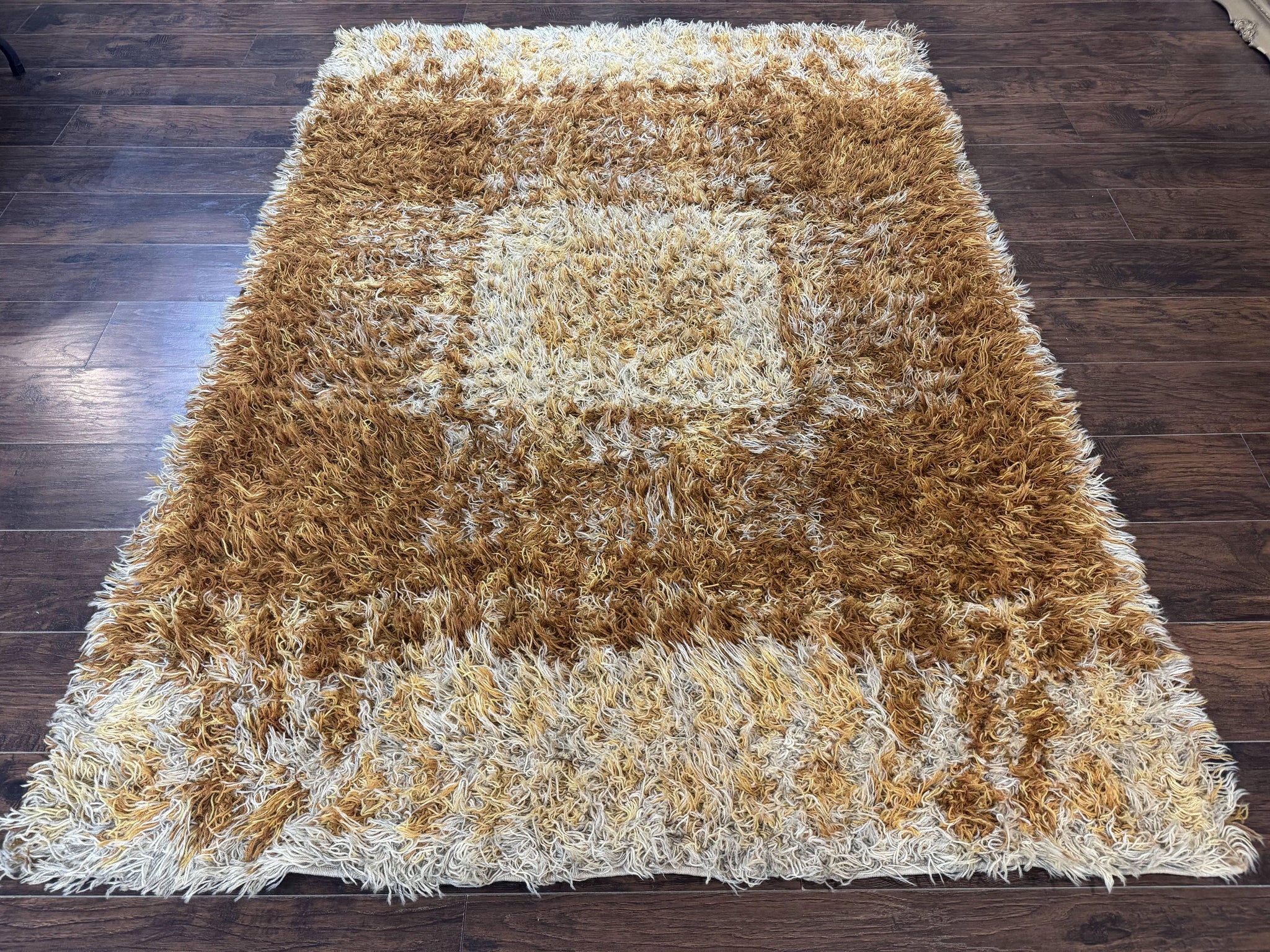 Vintage Rya Shag Rug 5.5 x 7.7 by Jewel Rugs